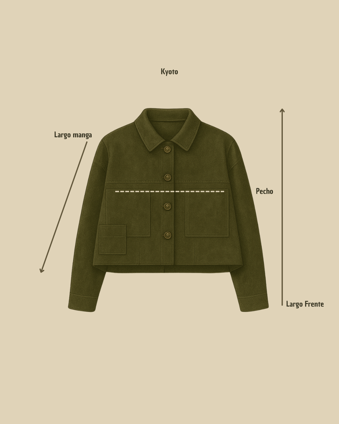 Chaqueta Petra - Gamuza Verde Botella