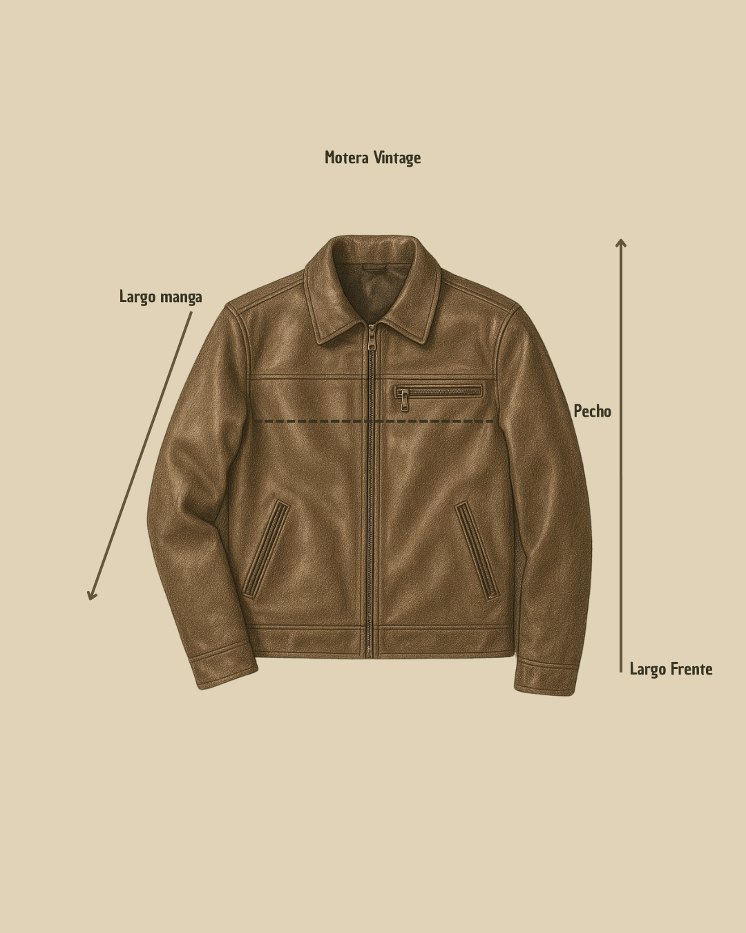 Motera Vintage - Cuero Negro