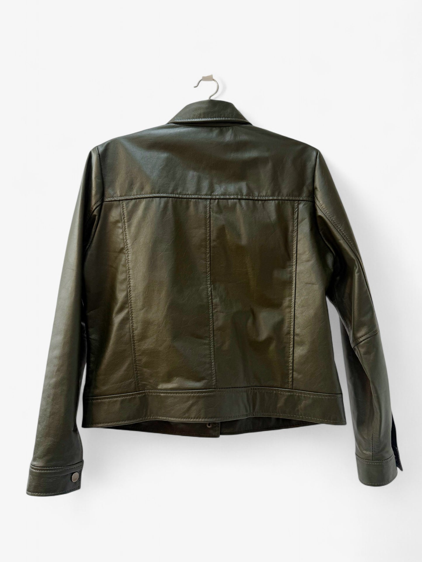 Chaqueta Italia - Cuero Verde Militar