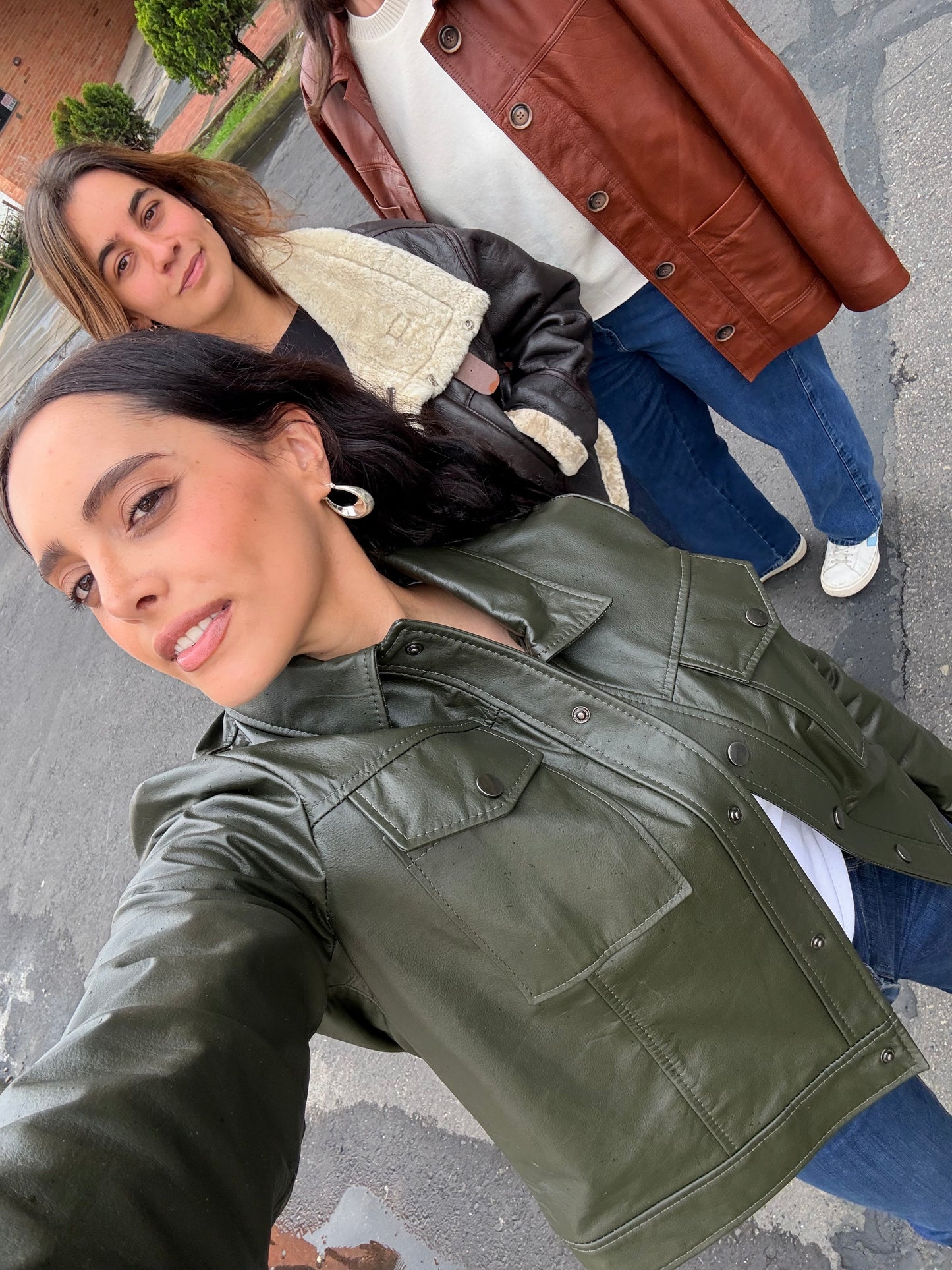 Chaqueta Italia - Cuero Verde Militar
