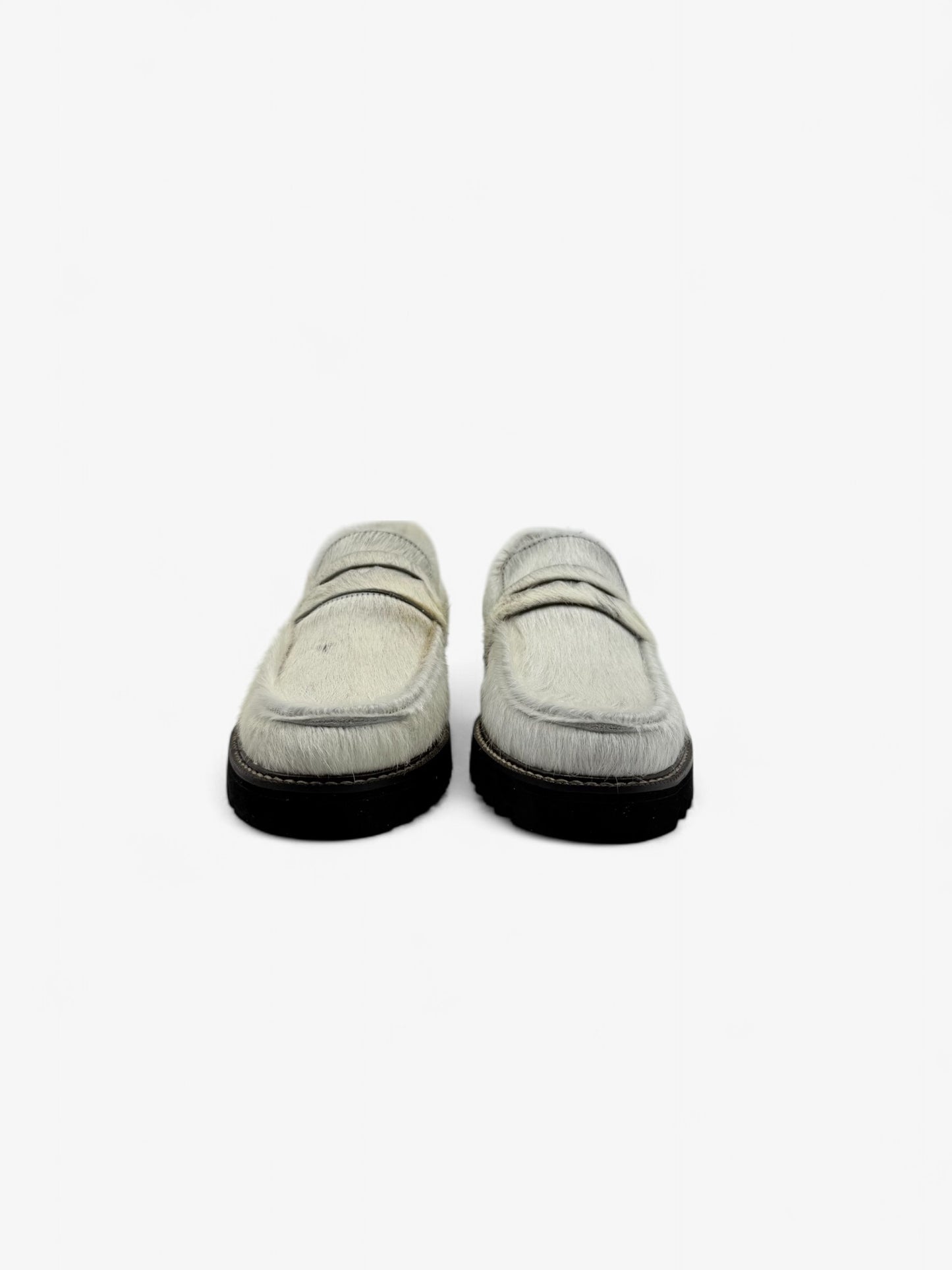 Penny Loafer Chunky - Pelo Vaca Blanco