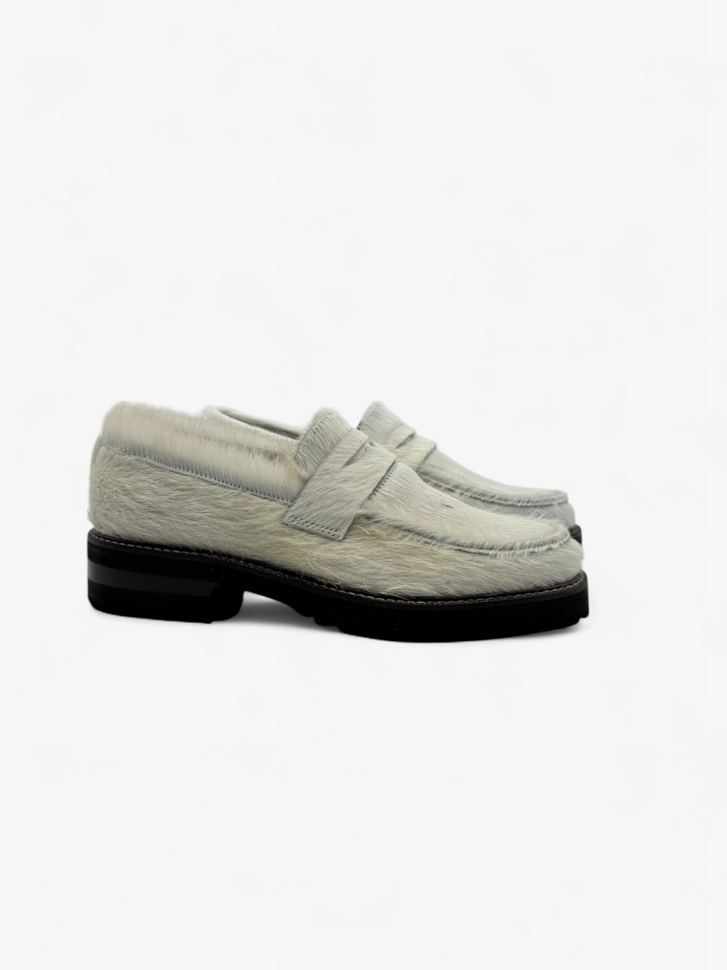 Penny Loafer Chunky - Pelo Vaca Blanco