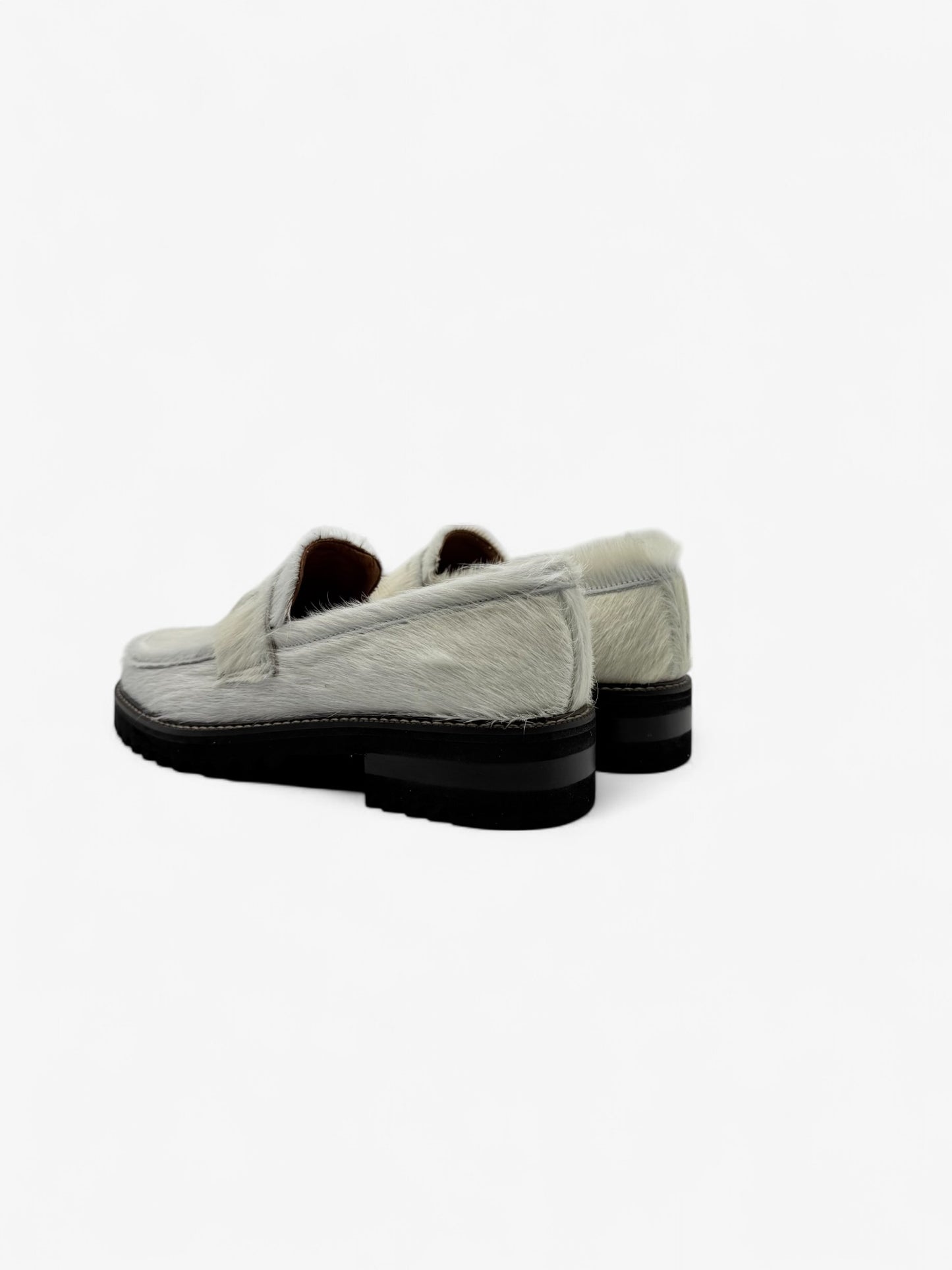 Penny Loafer Chunky - Pelo Vaca Blanco