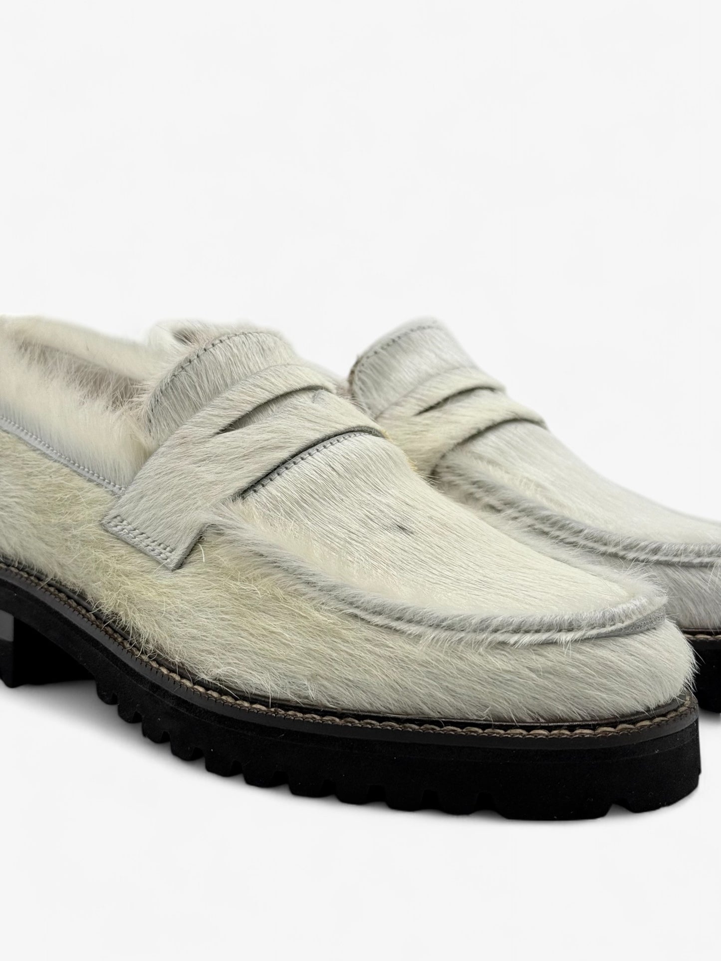 Penny Loafer Chunky - Pelo Vaca Blanco