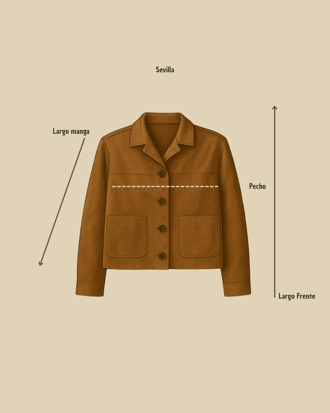 Chaqueta Kyoto - Gamuza Moca