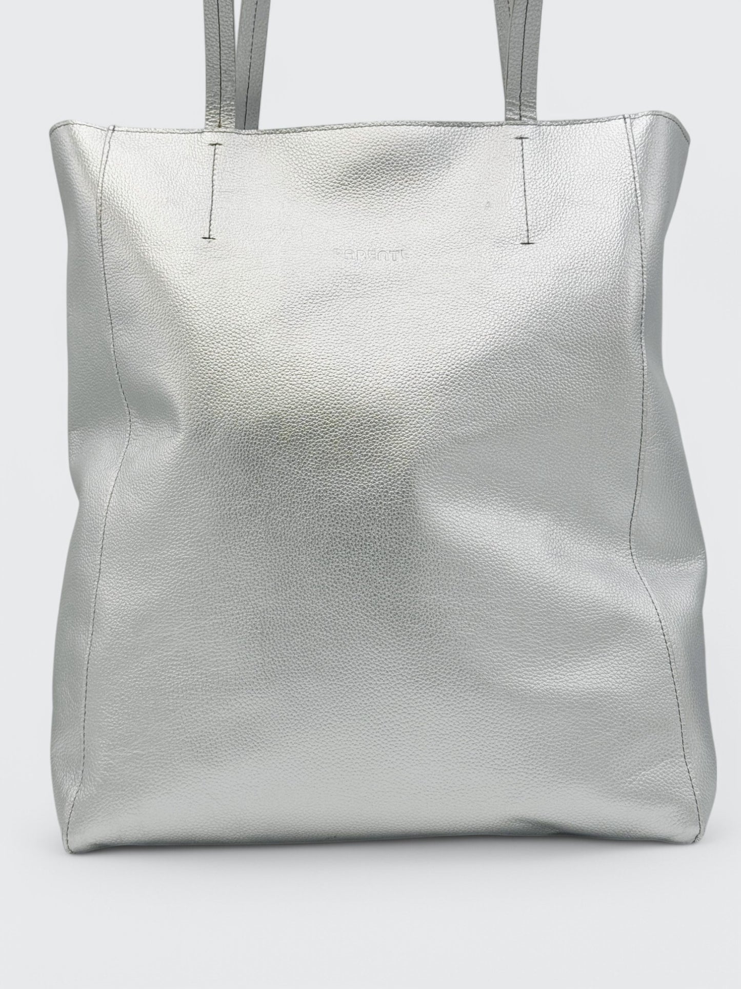 Cartera Shopping Plateado