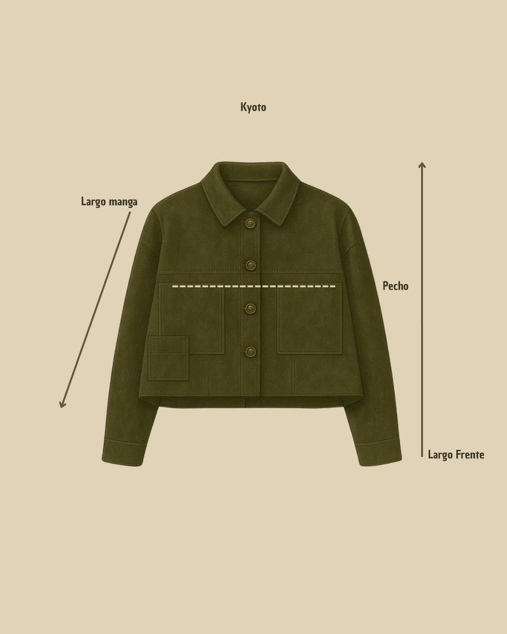 Chaqueta Petra - Gamuza Verde Botella