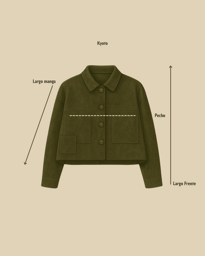Chaqueta Petra - Gamuza Verde Botella