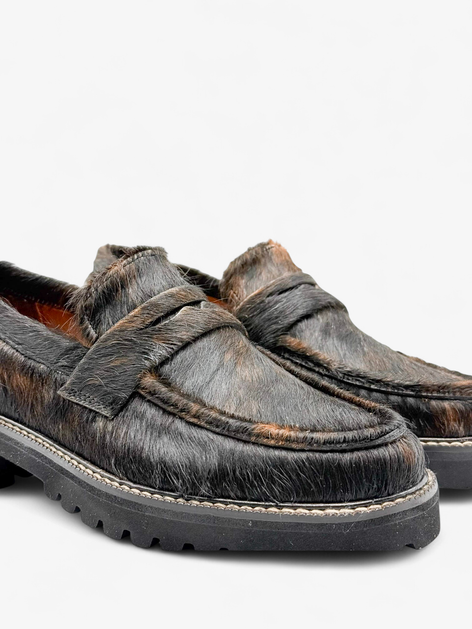 Penny Loafer Chunky - Pelo Vaca Café