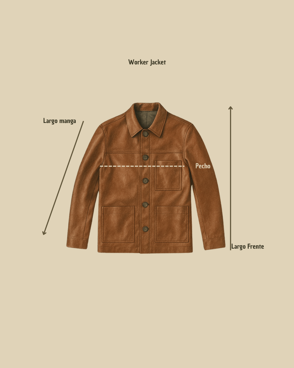Worker Jacket - Cuero Miel