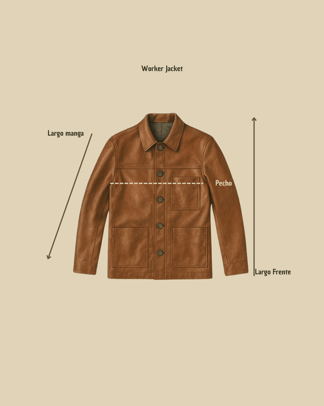 Worker Jacket - Cuero Miel