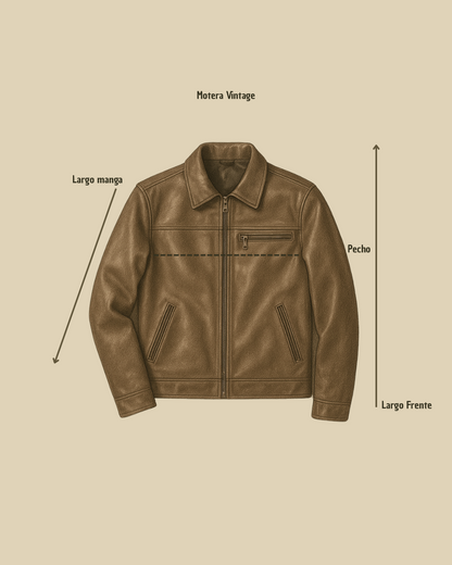 Motera Vintage - Cuero Negro