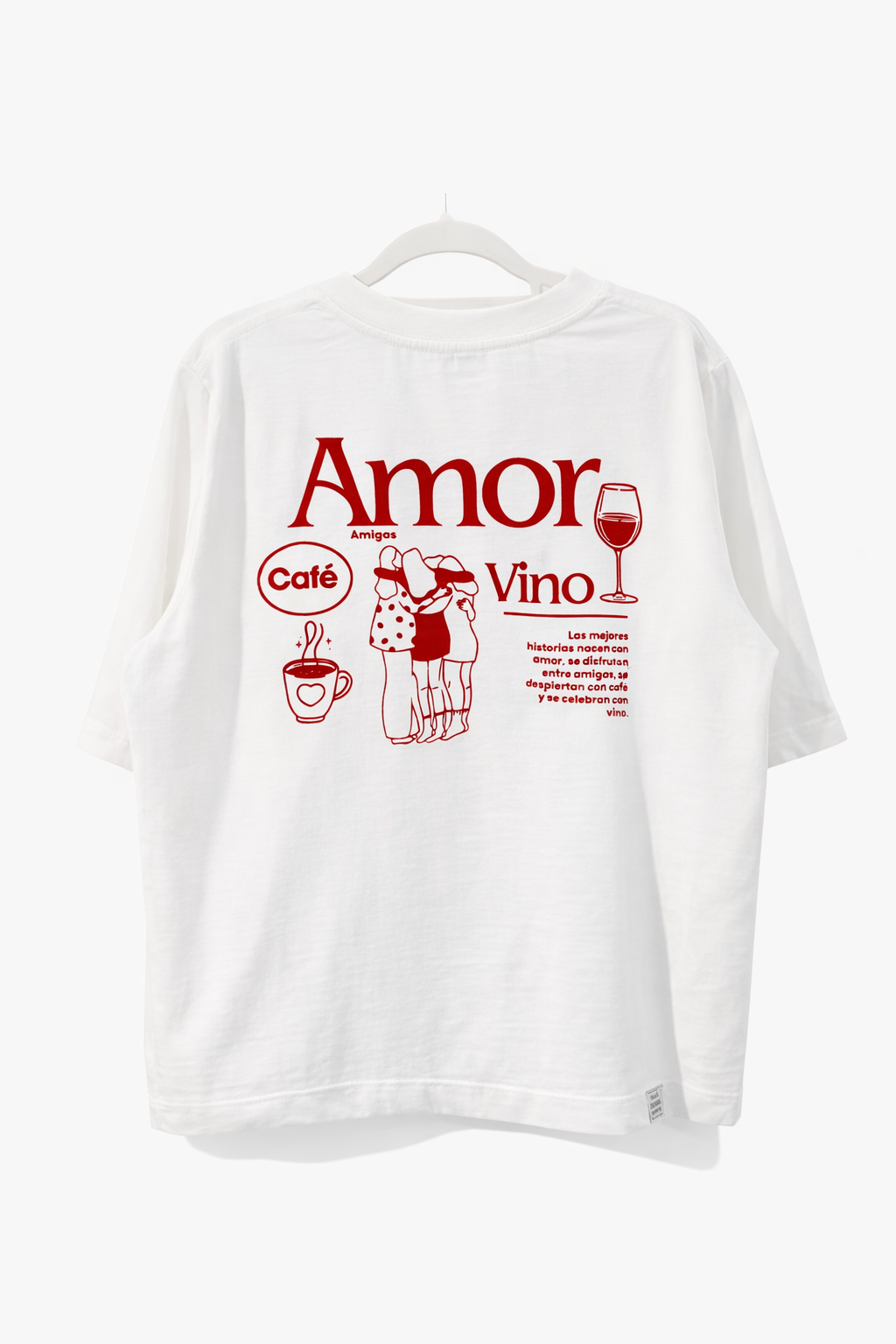 TEE AMOR, AMIGAS, CAFÉ & VINO