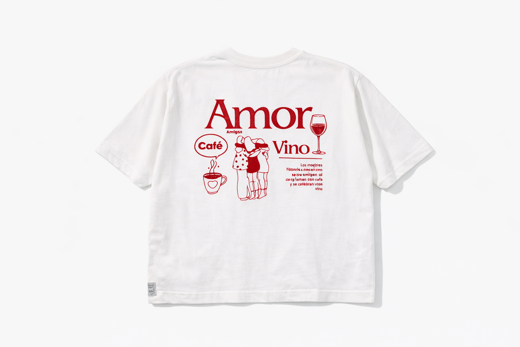 TEE AMOR, AMIGAS, CAFÉ & VINO
