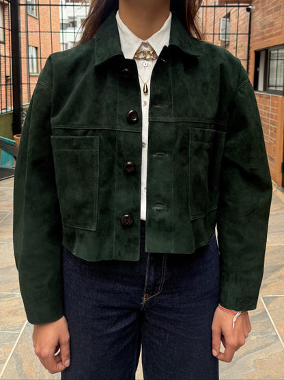 Chaqueta Petra - Gamuza Verde Botella