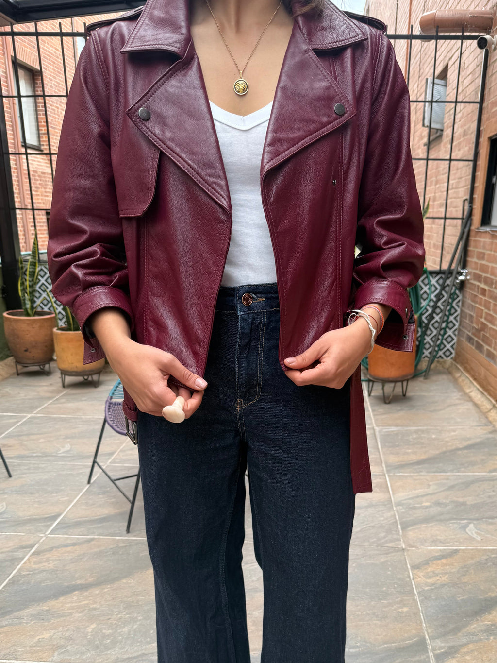 Chaqueta Sevilla - Cuero Granate