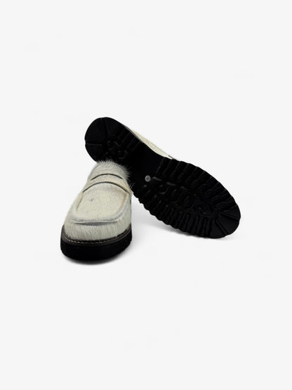 Penny Loafer Chunky - Pelo Vaca Blanco