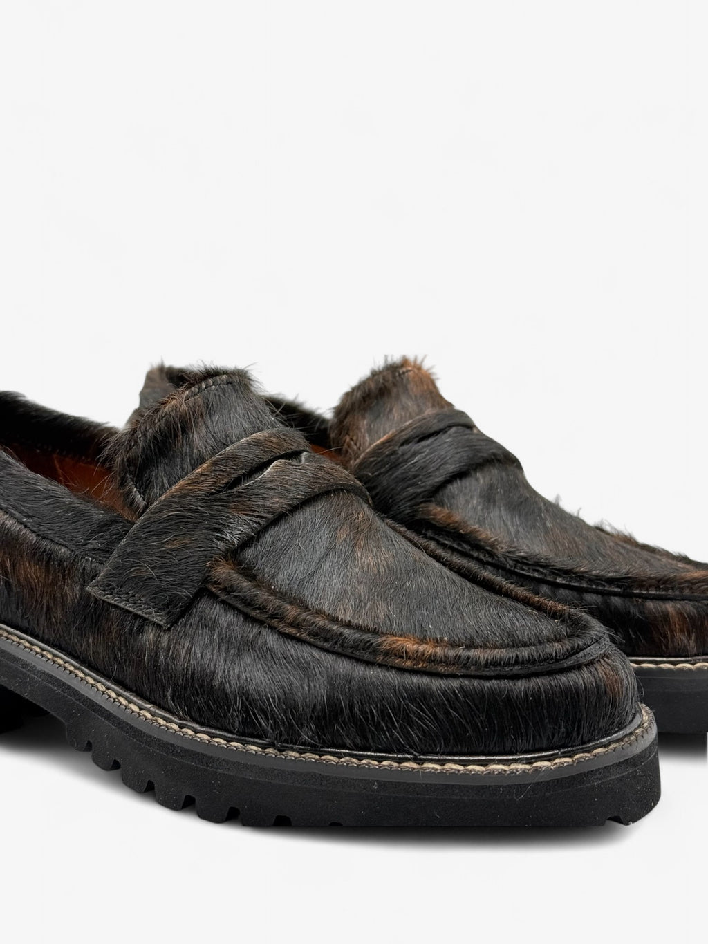 Penny Loafer Chunky - Pelo Vaca Café