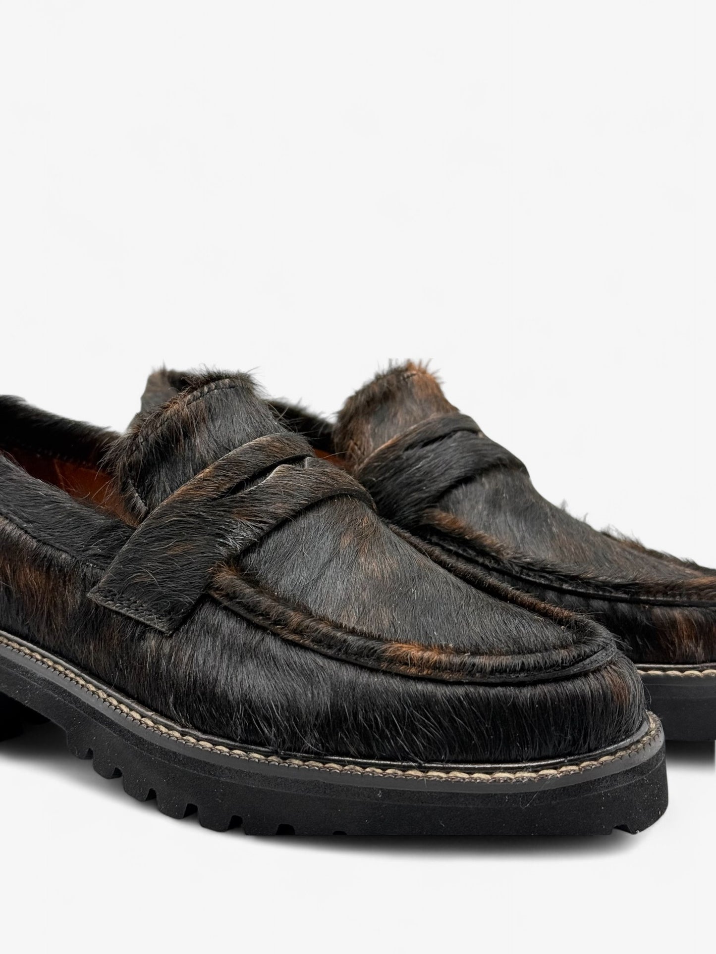 Penny Loafer Chunky - Pelo Vaca Café
