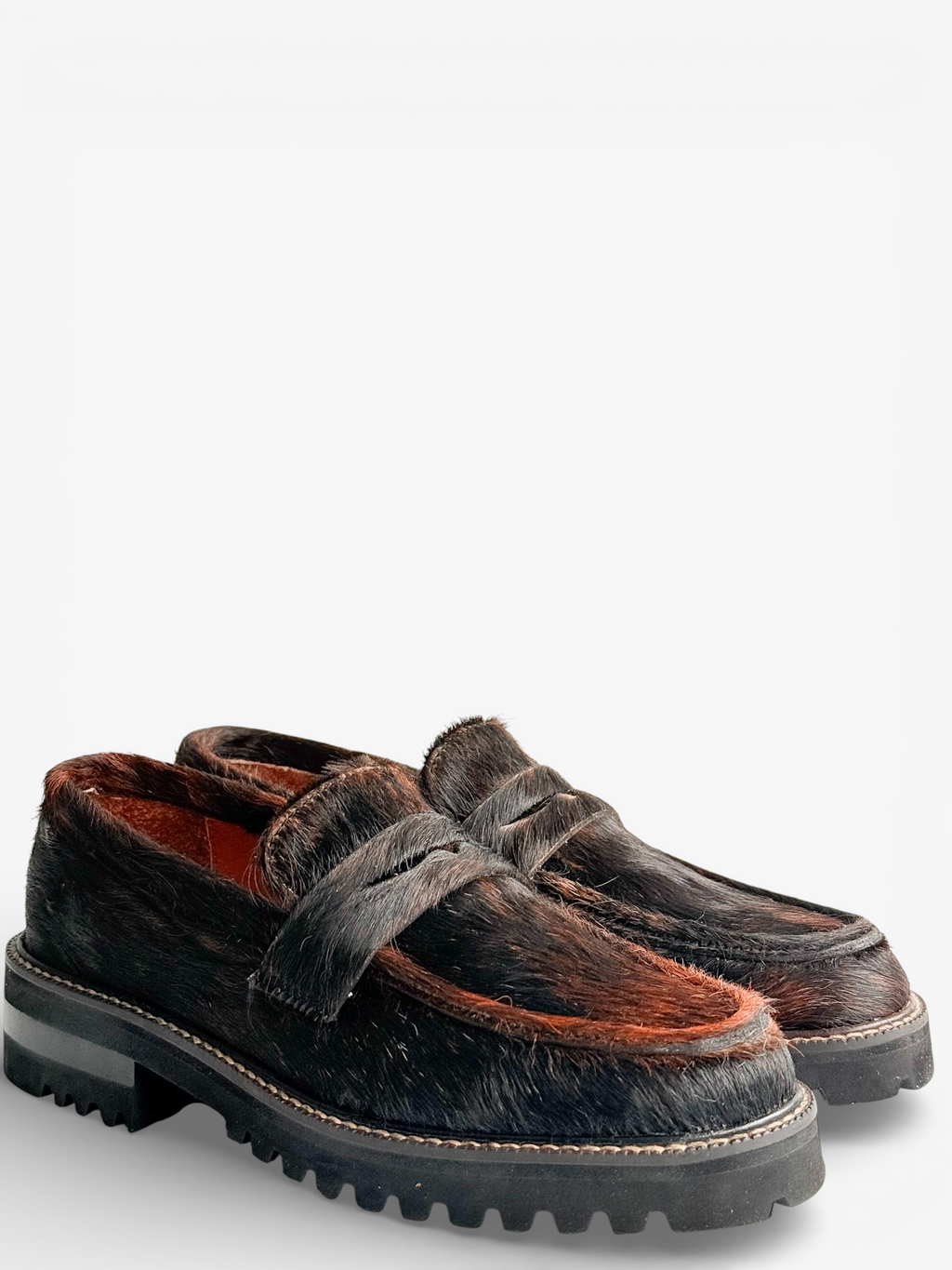 Penny Loafer Chunky - Pelo Vaca Café