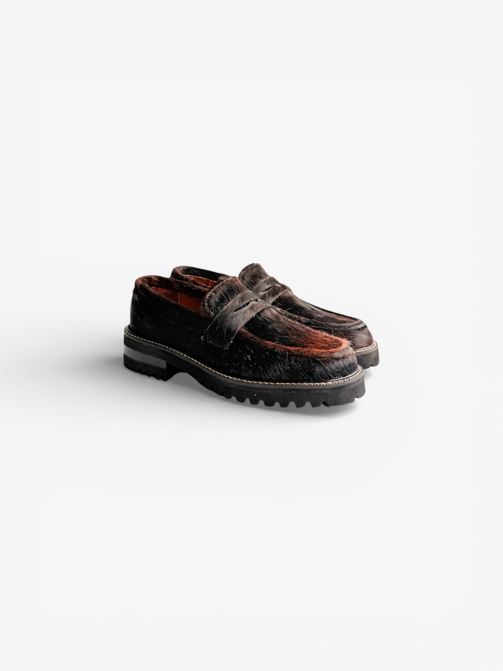 Penny Loafer Chunky - Pelo Vaca Café