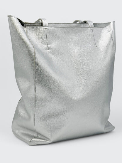 Cartera Shopping Plateado