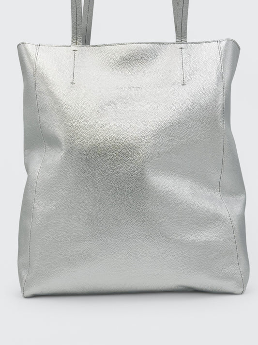 Cartera Shopping Plateado